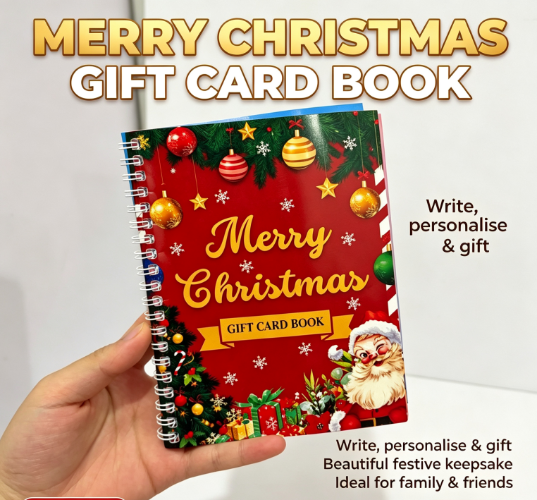 🔥🎁49% OFF!!!-Ready for Christmas!🎅Christmas Gift Card Booklet -👍DIY Spiral-Bound Christmas Gift Card Holder Book