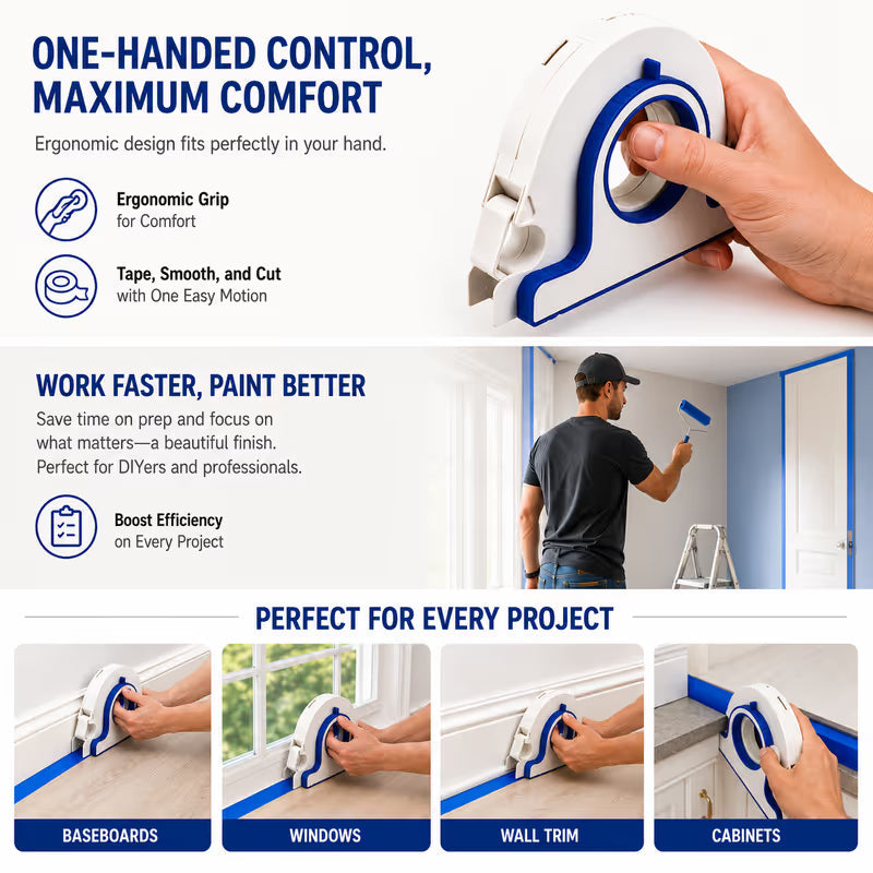 🔥 Last Day 50% OFF –High-efficiency Painter Masking Tape Applicator