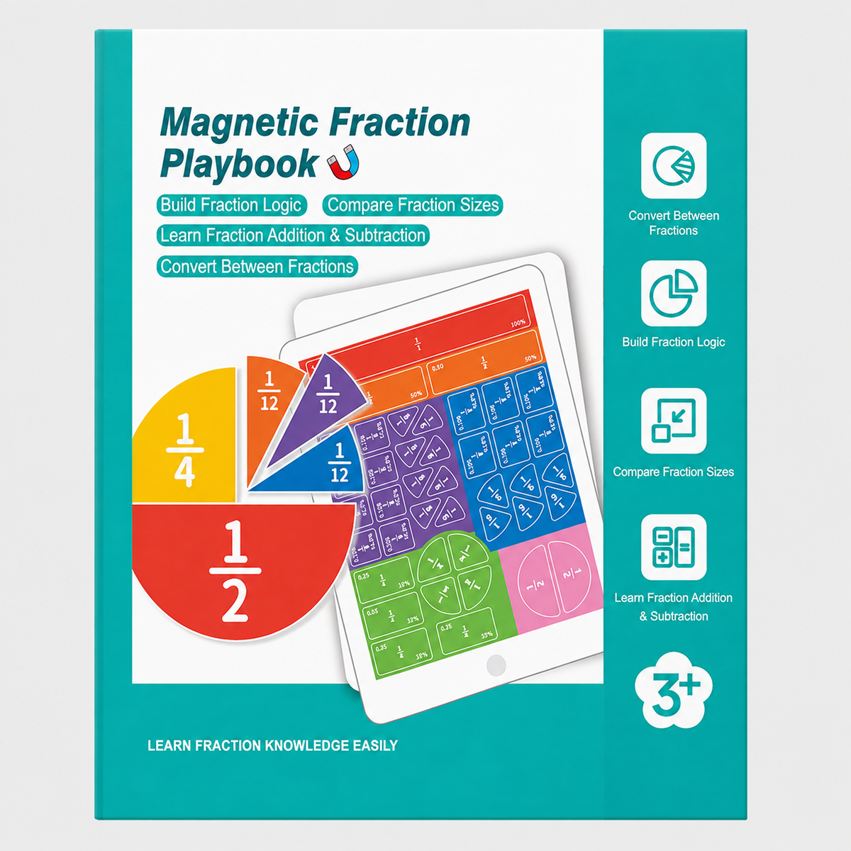 ⏰Last day 49% OFF🔥🔥Montessori Magnetic Book Fraction Puzzle For Children
