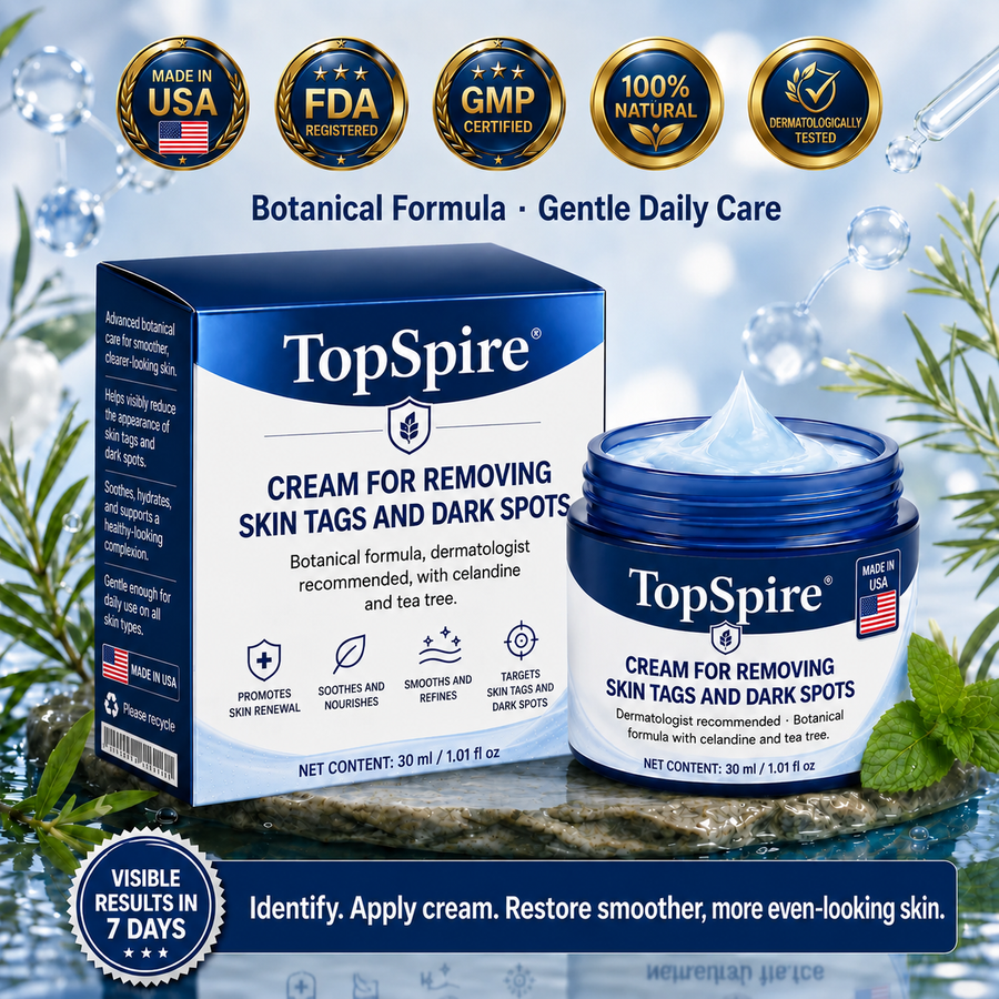 TopSpire® 7-𝐃𝐚𝐲 𝐒𝐤𝐢𝐧 𝐓𝐚𝐠 & 𝐒𝐩𝐨𝐭 𝐄𝐫𝐚𝐬𝐞𝐫 𝐂𝐫𝐞𝐚𝐦 (Zero Pain, Zero 𝐒𝐜𝐚𝐫𝐬 Formula) 💎