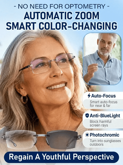 🔥Last Day 50% OFF -[Regain Your Youthful Vision] Smart Zoom Diamond-Cut Reading Glasses