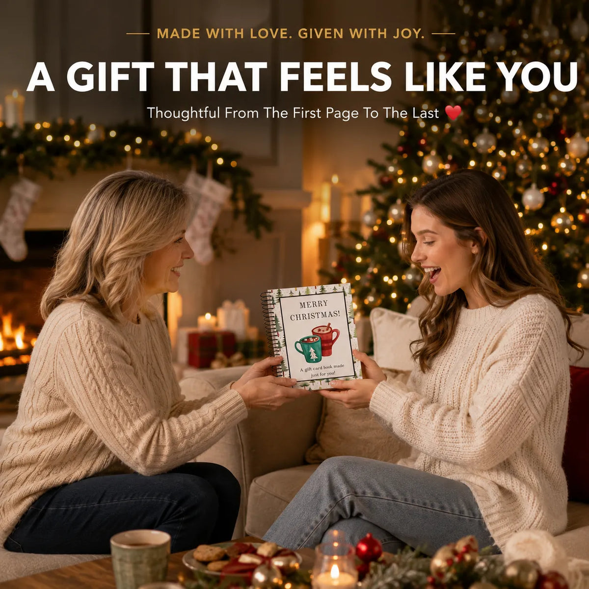 🔥🎁49% OFF!!!-Ready for Christmas!🎅Christmas Gift Card Booklet -👍DIY Spiral-Bound Christmas Gift Card Holder Book