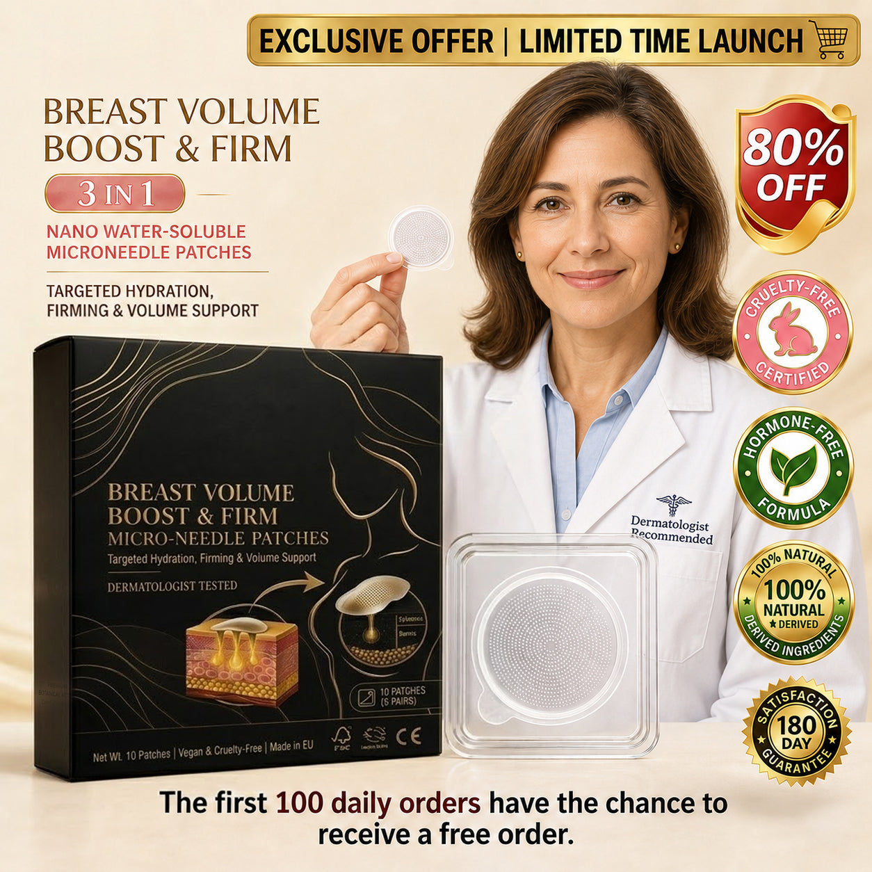 💥Natravor® Targeted Breast Enhancement Advanced Nano Microneedle Patch