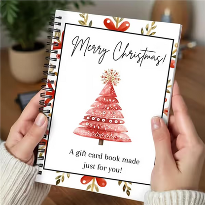 🔥🎁49% OFF!!!-Ready for Christmas!🎅Christmas Gift Card Booklet -👍DIY Spiral-Bound Christmas Gift Card Holder Book
