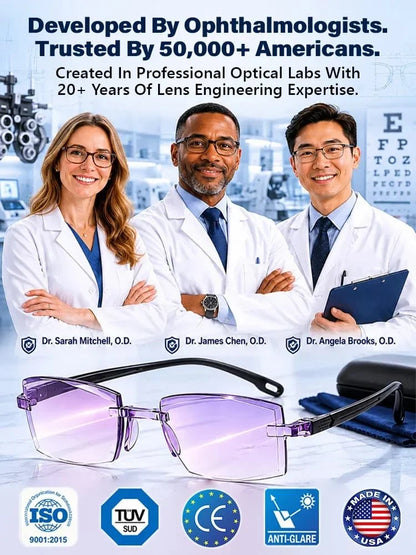 🔥Last Day 50% OFF -[Regain Your Youthful Vision] Smart Zoom Diamond-Cut Reading Glasses