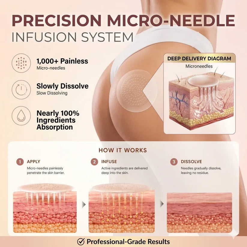 Natravor™ CurveSculpt Micro-Patch ✦ Sculpt • Firm • Smooth Lower Body Curves ✦ Micro-Needle Infusion System