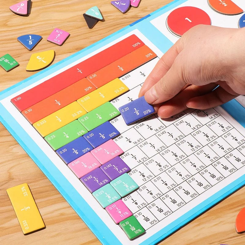 ⏰Last day 49% OFF🔥🔥Montessori Magnetic Book Fraction Puzzle For Children