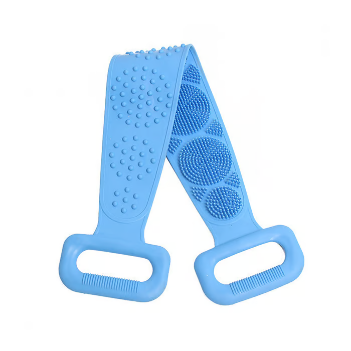 🔥Limited Time 49% OFF🚿 Dual Handle Silicone Back Scrub Strap | Deep Exfoliating Shower Brush