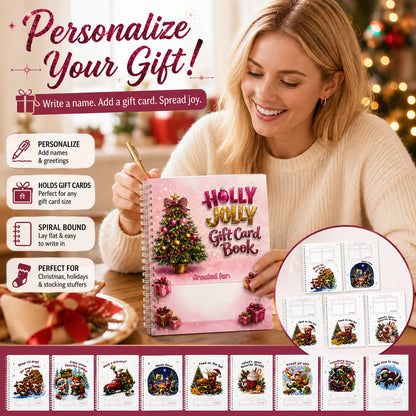 🔥🎁49% OFF!!!-Ready for Christmas!🎅Christmas Gift Card Booklet -👍DIY Spiral-Bound Christmas Gift Card Holder Book