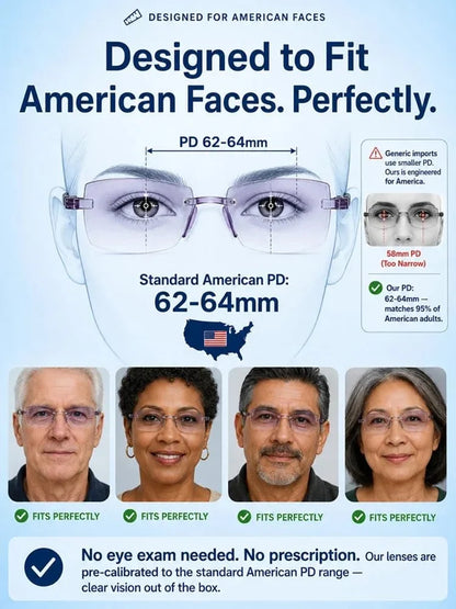 🔥Last Day 50% OFF -[Regain Your Youthful Vision] Smart Zoom Diamond-Cut Reading Glasses
