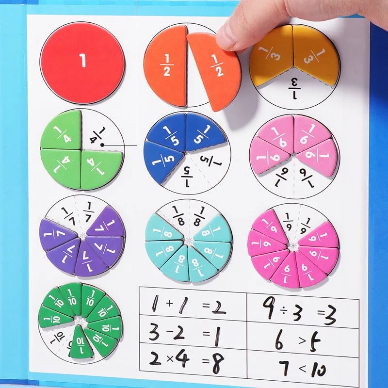 ⏰Last day 49% OFF🔥🔥Montessori Magnetic Book Fraction Puzzle For Children