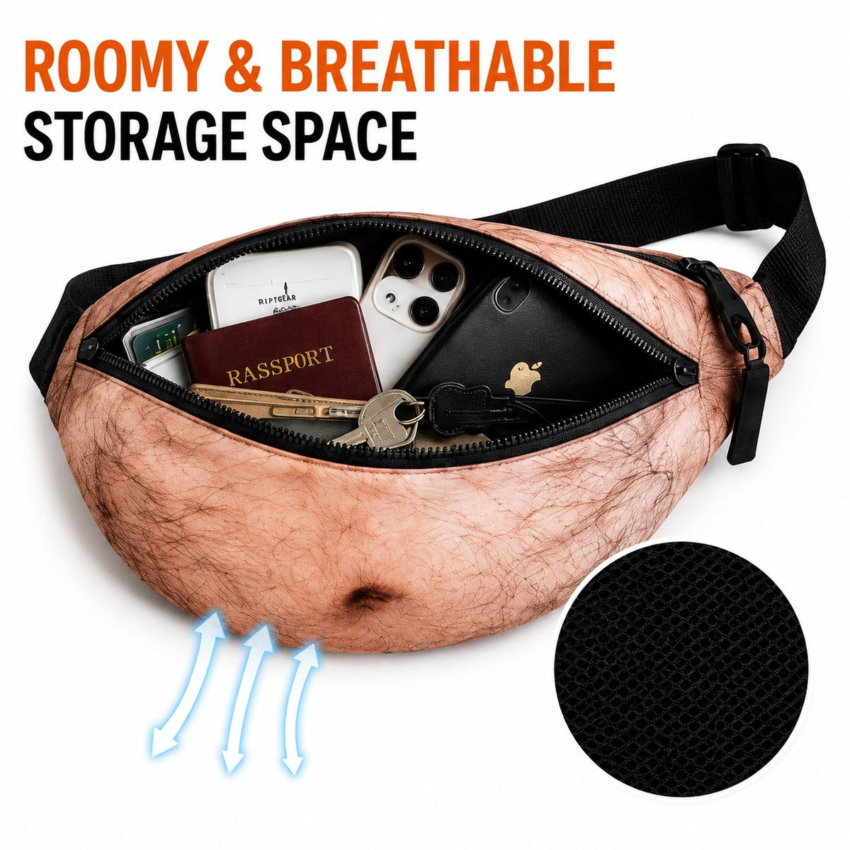 🔥Last Day 50% OFF - 3D Prank Dad Bod Waist Bag