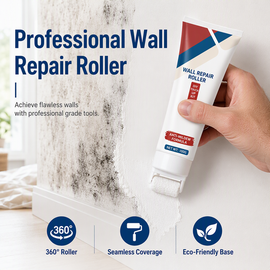 🔥Last Day 50% OFF - Waterproof Wall Repair Paste with Integrated Small Roller Brush