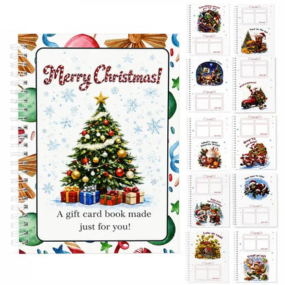 🔥🎁49% OFF!!!-Ready for Christmas!🎅Christmas Gift Card Booklet -👍DIY Spiral-Bound Christmas Gift Card Holder Book