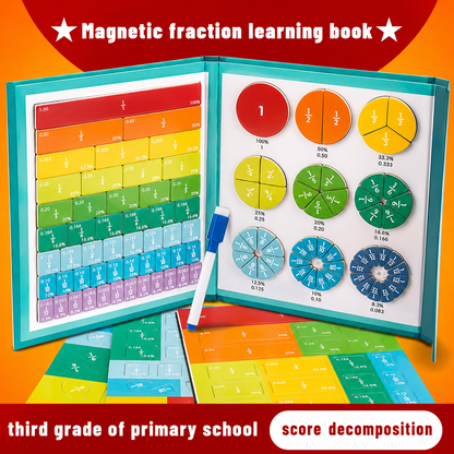 ⏰Last day 49% OFF🔥🔥Montessori Magnetic Book Fraction Puzzle For Children