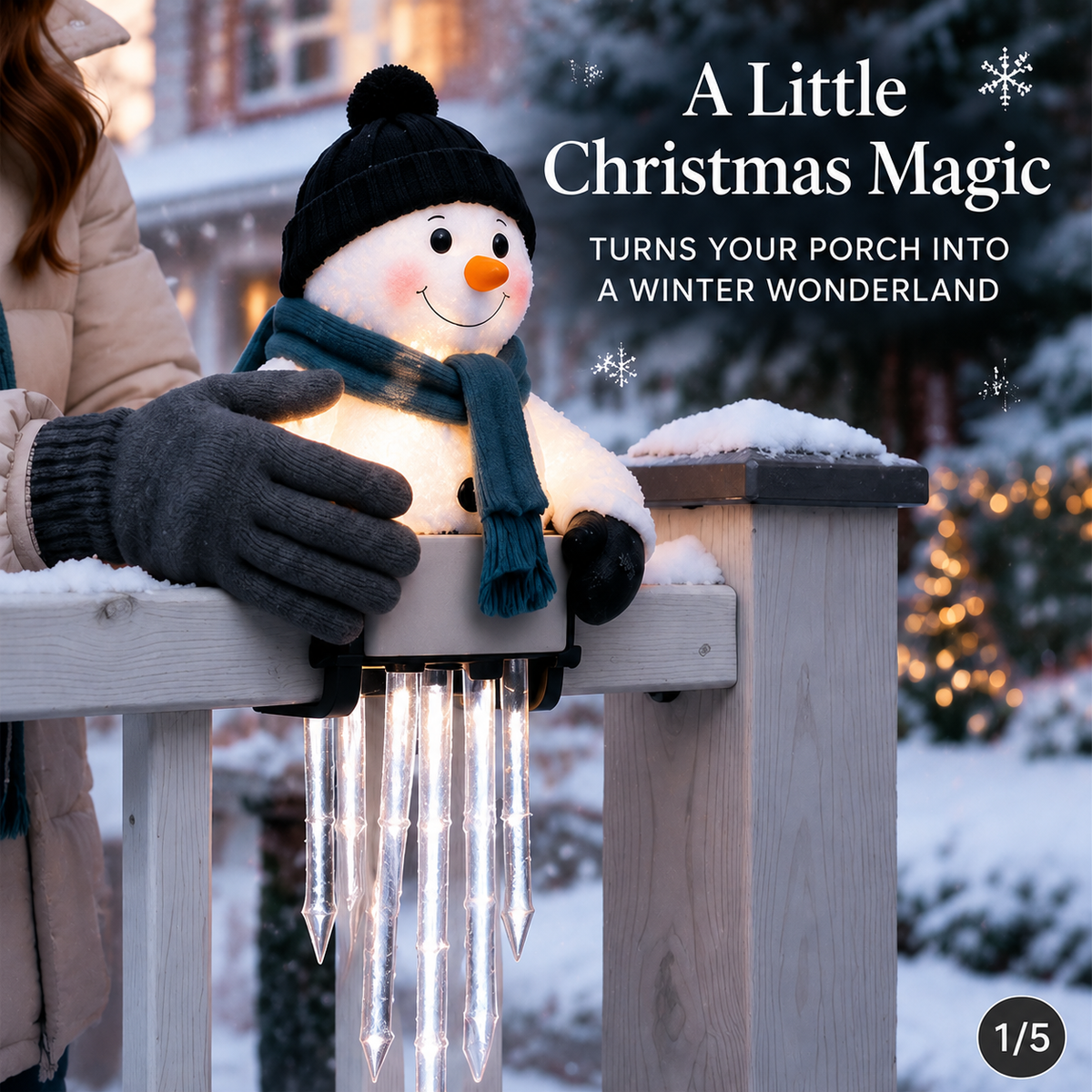 🔥Last Day 50% OFF -☃️WinterGlow Snowman Icicle Light Decor