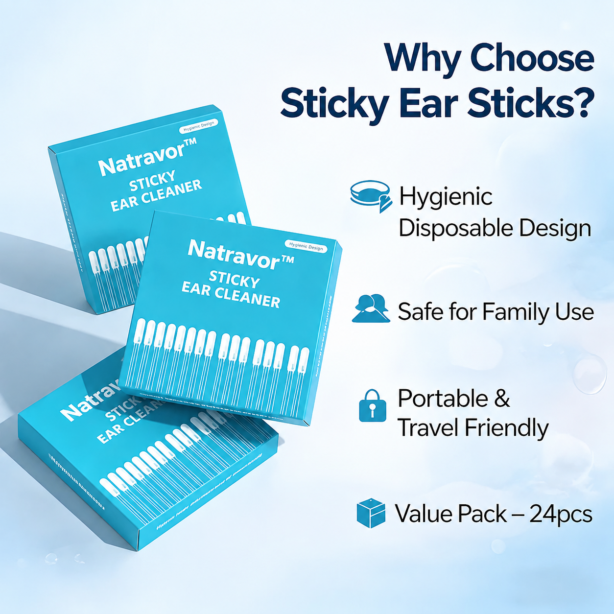 🔥Last Day 70% OFF 💦Natravor™ Sticky Ear Cleaning Sticks – Gentle, Visible Ear Care