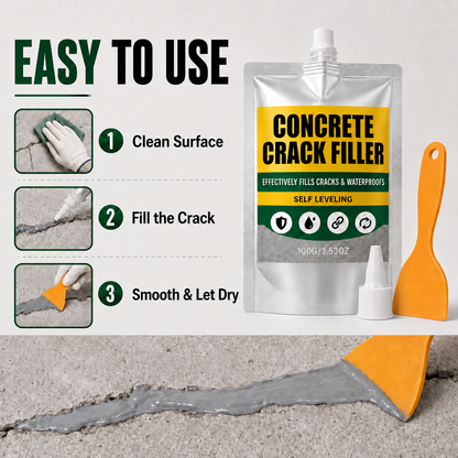 🔥Last Day 50% OFF - 🏠 Waterproof Concrete Crack Filler for Indoor & Outdoor Use