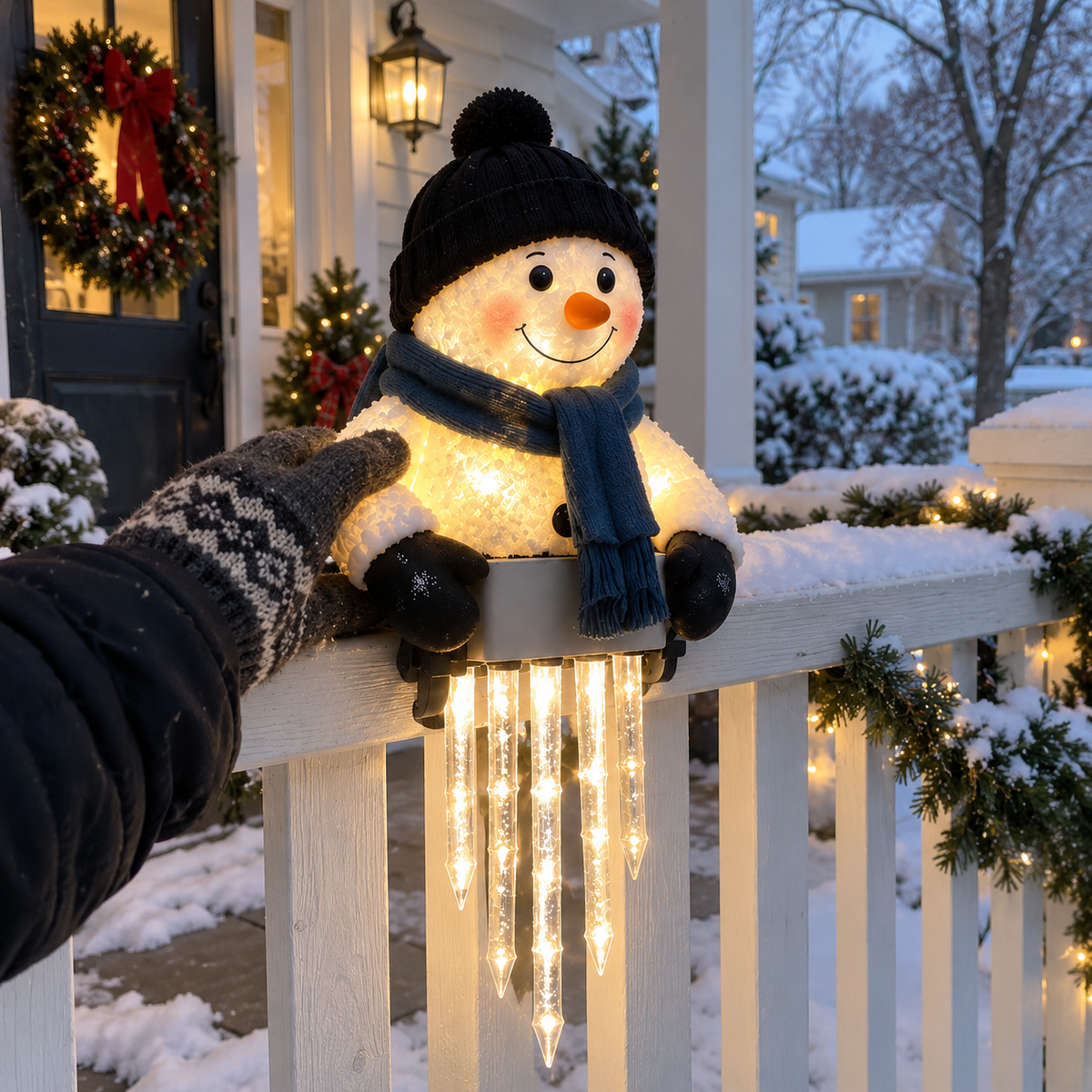 🔥Last Day 50% OFF -☃️WinterGlow Snowman Icicle Light Decor