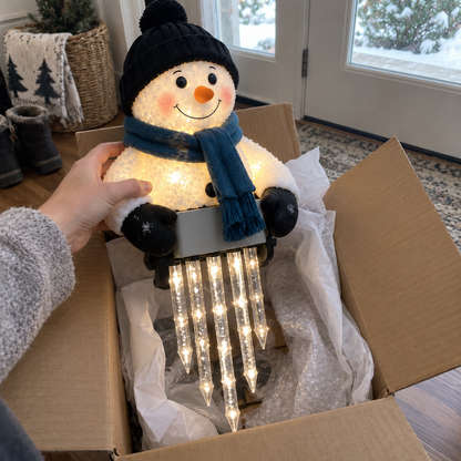 🔥Last Day 50% OFF -☃️WinterGlow Snowman Icicle Light Decor