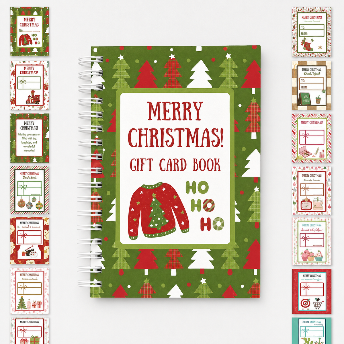 🔥🎁49% OFF!!!-Ready for Christmas!🎅Christmas Gift Card Booklet -👍DIY Spiral-Bound Christmas Gift Card Holder Book