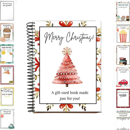 🔥🎁49% OFF!!!-Ready for Christmas!🎅Christmas Gift Card Booklet -👍DIY Spiral-Bound Christmas Gift Card Holder Book