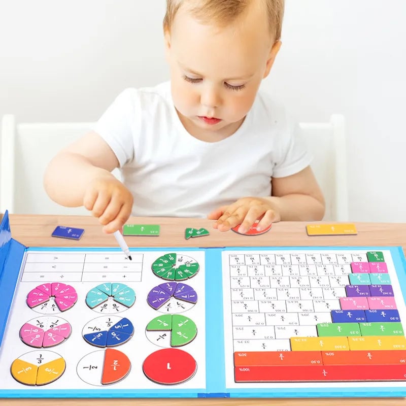 ⏰Last day 49% OFF🔥🔥Montessori Magnetic Book Fraction Puzzle For Children