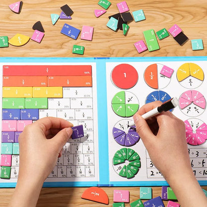 ⏰Last day 49% OFF🔥🔥Montessori Magnetic Book Fraction Puzzle For Children