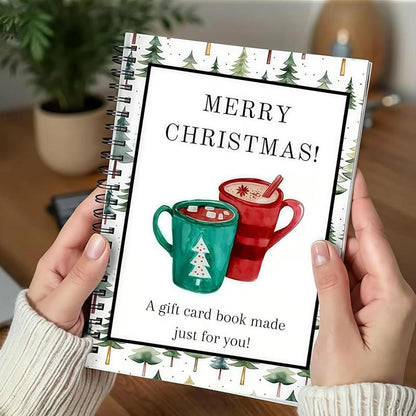 🔥🎁49% OFF!!!-Ready for Christmas!🎅Christmas Gift Card Booklet -👍DIY Spiral-Bound Christmas Gift Card Holder Book