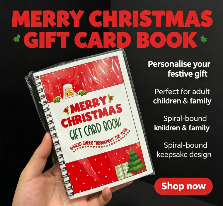 🔥🎁49% OFF!!!-Ready for Christmas!🎅Christmas Gift Card Booklet -👍DIY Spiral-Bound Christmas Gift Card Holder Book