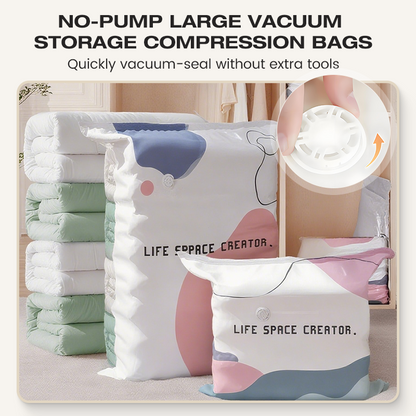 LAST DAY BUY 2 GET 1 FREE!!💞50K+ SOLD!🧳💨 No‑Pump Vacuum Storage Bags