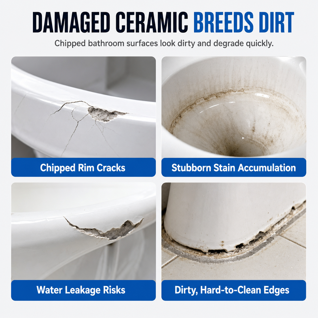 🔥White Toilet Porcelain Repair Cream