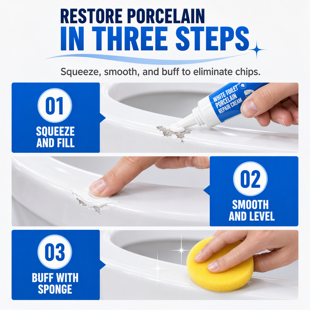🔥White Toilet Porcelain Repair Cream